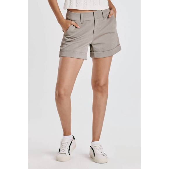 NEW DEAR JOHN DENIM hampton high rise coated short in silverstone coated - Picture 1 of 4
